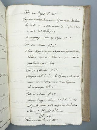 Catalogus Codicum MSS. Bibliothecae publicae Florentinae.
