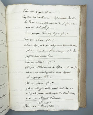 Catalogus Codicum MSS. Bibliothecae publicae Florentinae.
