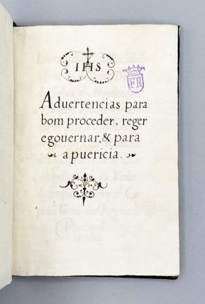Aduertencias para bom proceder, reger egouernar.