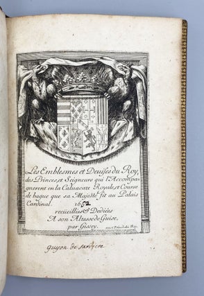 Item #08527 Les Emblesmes Et devises du Roy…en la Calvacate Royale, et Course de bague…1656....