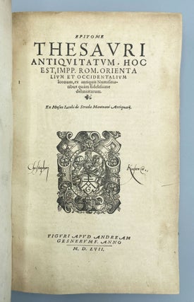 Epitome Thesauri Antiquitatum…Ex museo Jacobi de Strada.