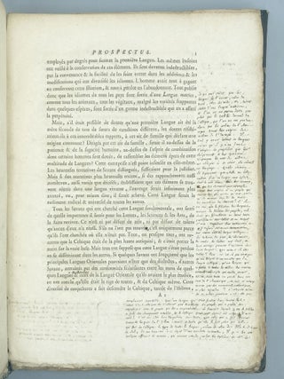 Observations Fondamentales…Prospectus De L’Ouvrage Intitulé: La Langue Primitive Conservée.