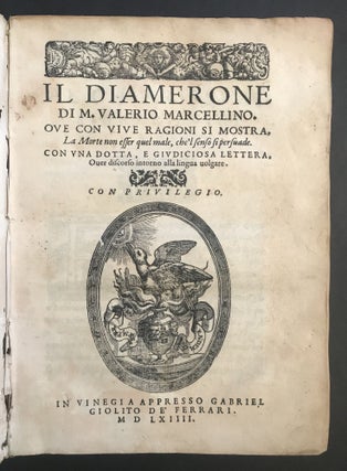 Item #10507 Il Diamerone. Valerio Marcellino