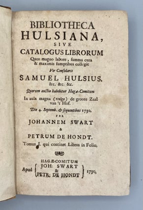 Bibliotheca Hulsiana.