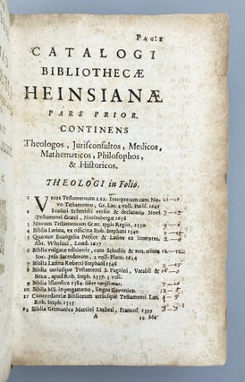 Bibliotheca Heinsiana.