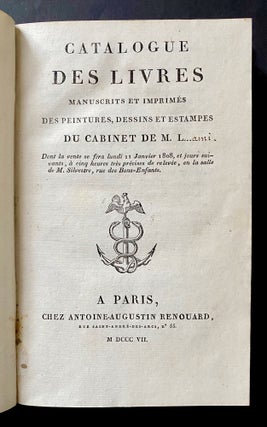 Catalogue Des Livres Manuscrits Et Imprimés Des Peintures, Dessins Et Estampes.