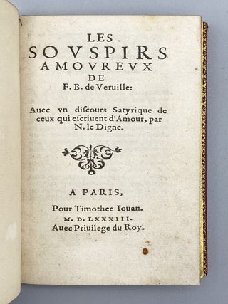 Item #11166 Les Sovspirs Amovrevx. François Béroalde de Verville