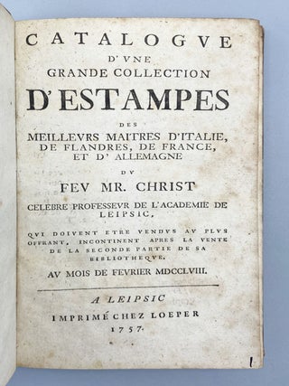 Item #11438 Catalogus Van Eene Uitmuntende Verzameling Konstige En Plaisante Schilderyen....