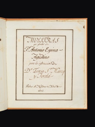 Muestras que escribió para la instruccion de Da. Teresa St Marcq y Jordá.