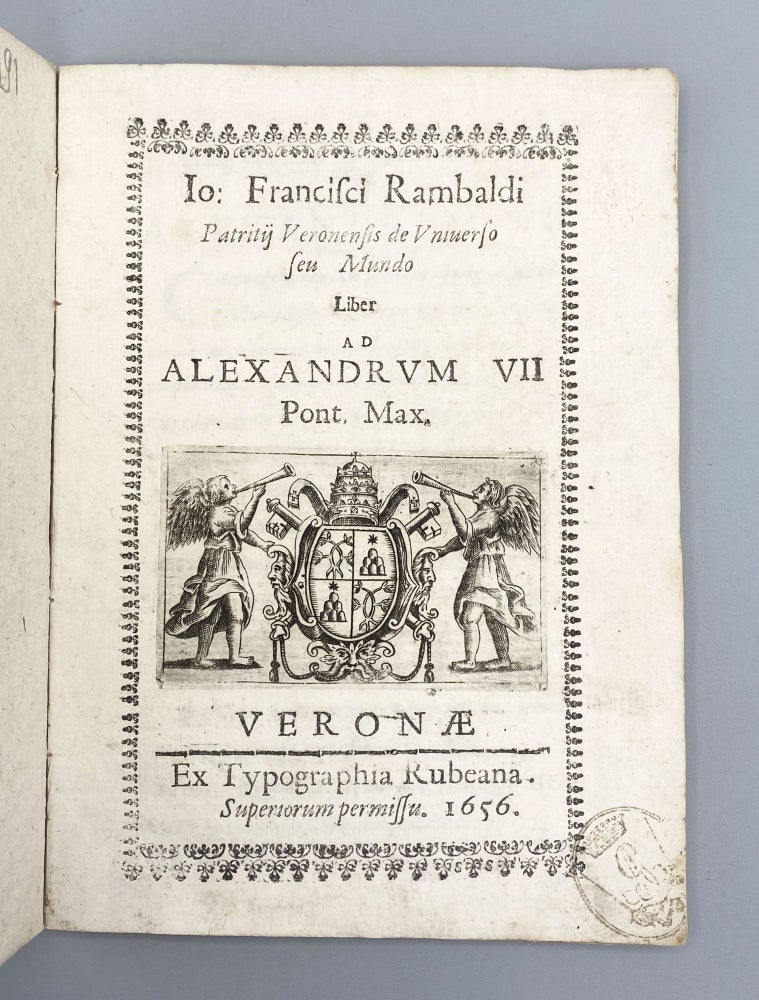 Item #11725 de Vniverso seu Mundo Liber. Giovanni Francesco Rambaldi.