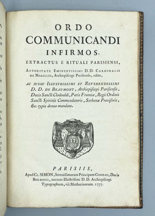 Ordo Ministrandi Sacramentum Extremæ-Unctionis.