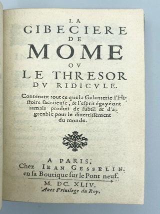 La Gibeciere De Mome Ov Thresor Dv Ridicvle.