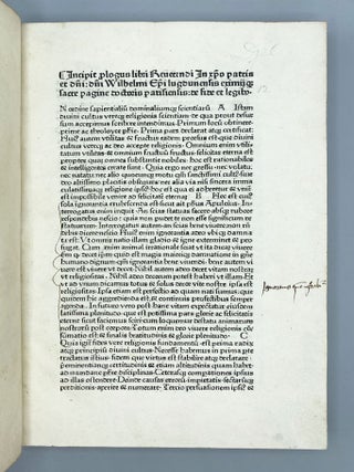Item #11955 De fide et legibus. Bp. of Paris Guillermus Alvernus