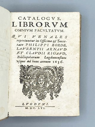 Item #11982 Catalogvs Librorvm Omnivm Facvltatvm. Qvi Venales reperiuntur in Officina & Societate...