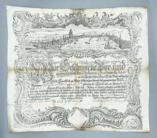 Item #12010 Journeyman Bookbinder's Certificate. Christoph Jacob. Bookbinder Ullich