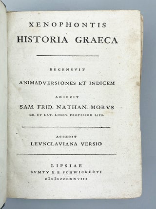 Manuscript Notes Relating to the Collation of Six Manuscripts of Xenophon’s Hellenica.