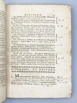 Catalogue Des Livres.