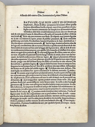 Psalterio Davitico…con lo latino intertexto declarator de & de sententia in sententia volgarezzato.