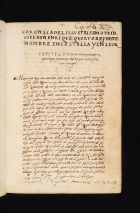 Item #12400 Coronica Del Illvstrissimo Principe Enriqve Qvarto Rey Deste Nombre En Castilla Y En...