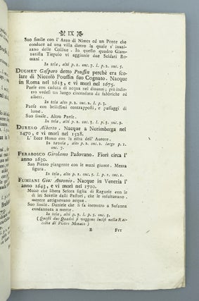 Catalogo Dei Quadri Dei Disegni E Dei Libri Che Trattano Dell’ Arte Del Disegno.