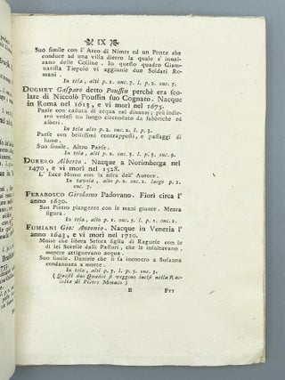 Catalogo Dei Quadri Dei Disegni E Dei Libri Che Trattano Dell’ Arte Del Disegno.