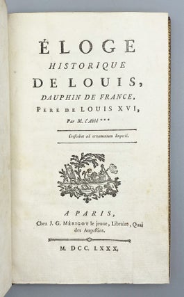 Éloge Historique De Louis, Dauphin De France.