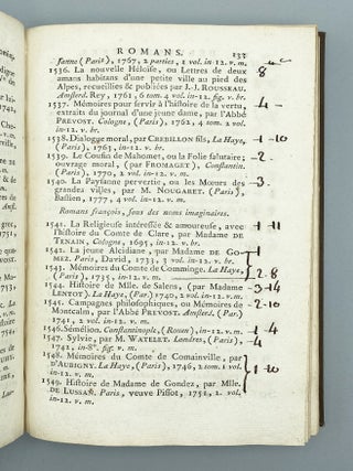 Catalogue Des Livres.