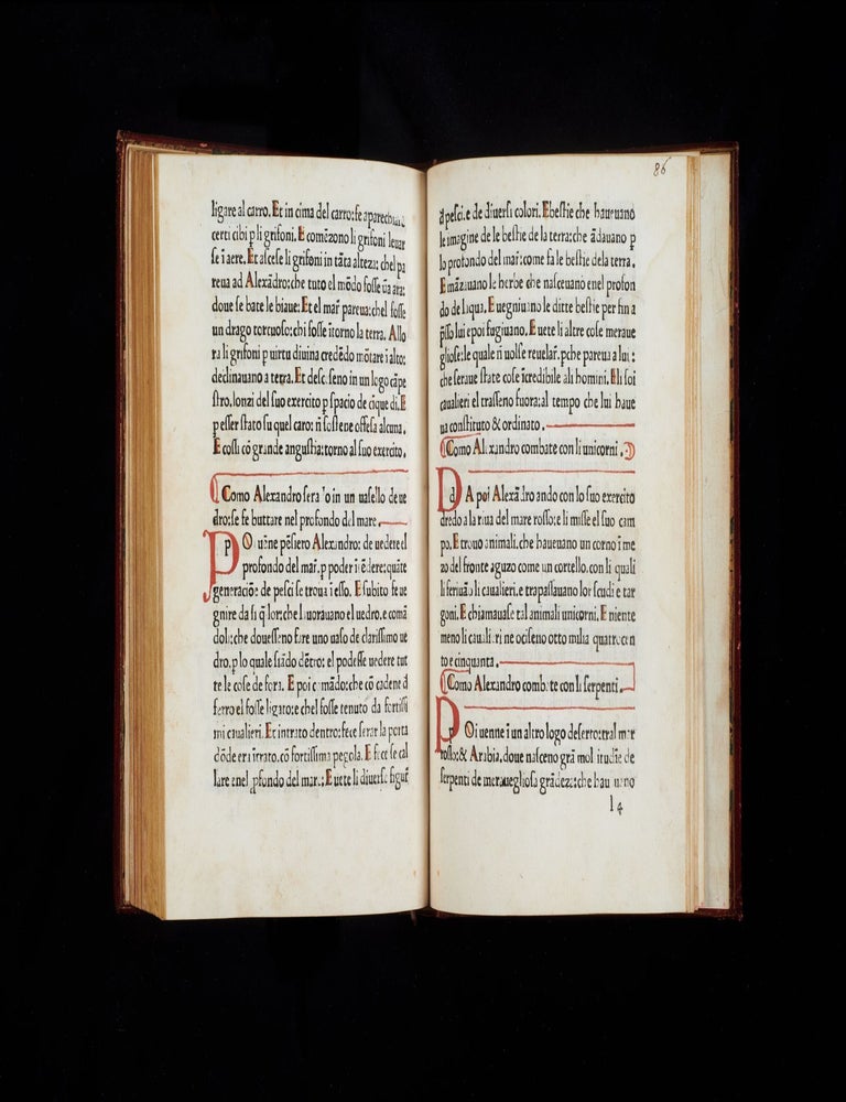 Item #12446 Libro del Nascimento. De la uita&hellip;Et della morte&hellip;de Alexandro Magno. Alexander Romance.