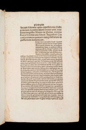 Incipit solemne opus expositionis Euangeliorum dominicalium tocius anni…Cum concordancia quatuor evangelistarum in passionem dominicam.