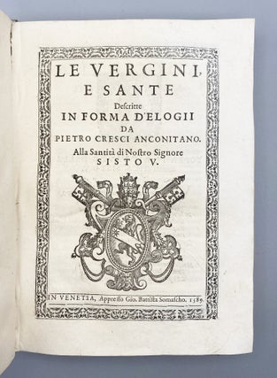 Le Vergini, E Sante Descritte In Forma D’Elogii.