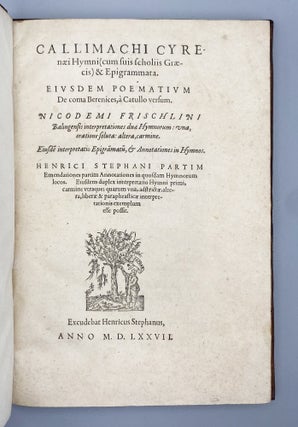 Hymni (cum suis scholiis Græcis) & Epigrammata.